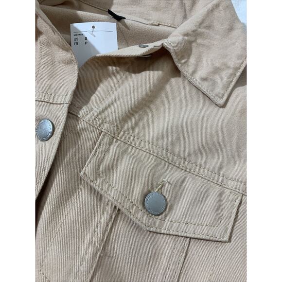 H&M Divided Denim Jacket Mens Size S Beige Womens - Picture 5 of 5